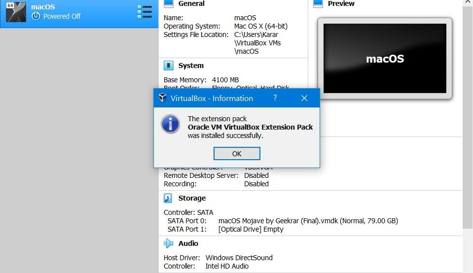 install x server for mac and oracle virtualbox